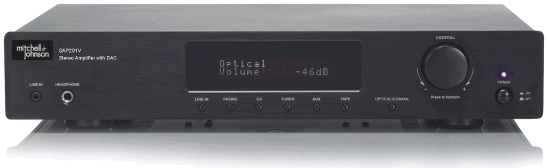 Mitchell & Johnson SAP201V Stereo Digital Integrierter Verstärker - schwarz - Bild 1 von 1